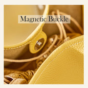 leather bucket shoulder bag, view 9 - MRSLM