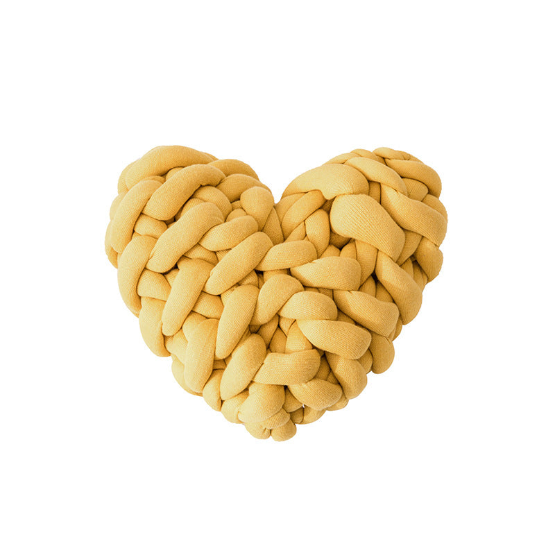 heart-shaped decorative knot cushion, view 6 - MRSLM