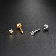 women's zircon pierced earrings, view 4 - MRSLM