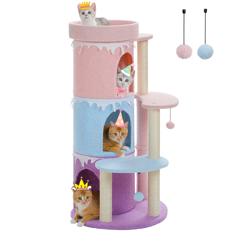 multi-level cat tree tower, view 3 - MRSLM