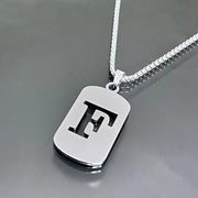 titanium steel letter necklace, view 22 - MRSLM