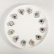 birthstone silver pendant necklace - MRSLM