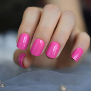 short neon violet press-on fake nails, view 9 - MRSLM