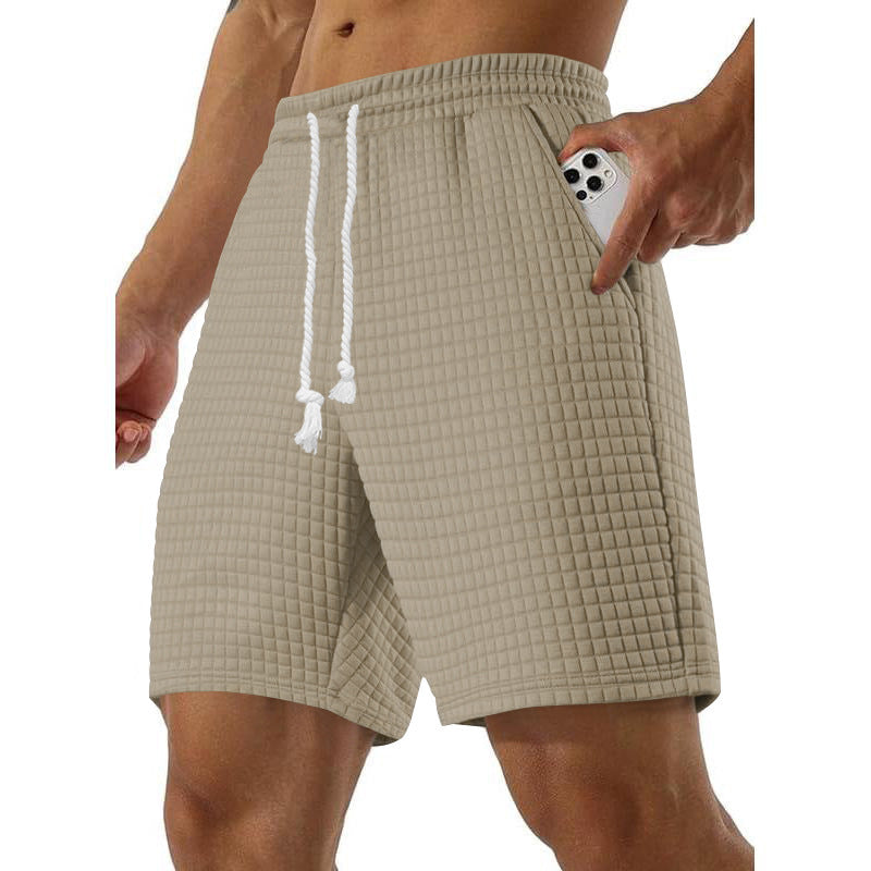 men's loose solid color casual shorts, view 9 - MRSLM