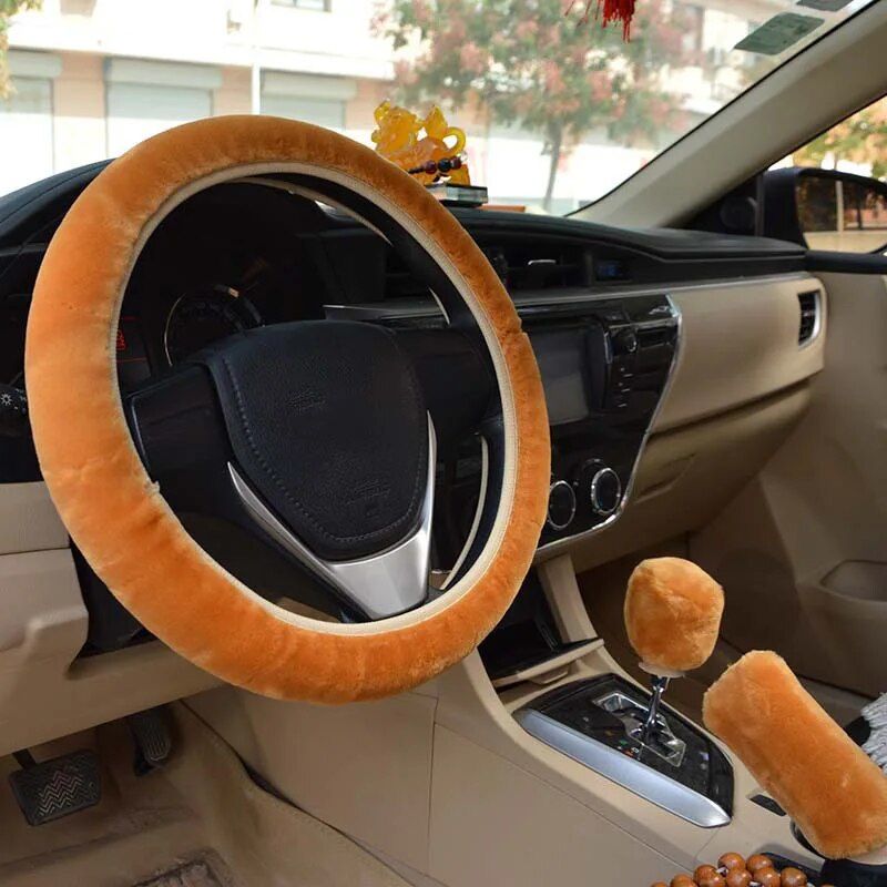 Car Steering Wheel Plush Cover