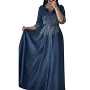 lace-up rhinestone long dress, view 6 - MRSLM