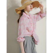 floral ramie blouse, view 6 - MRSLM
