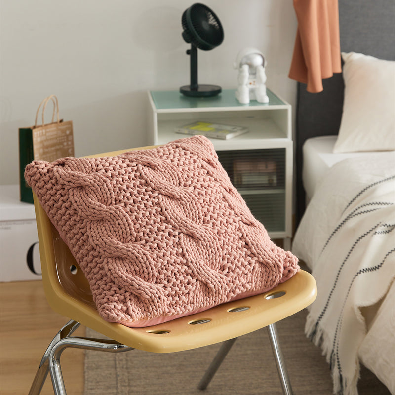 chunky knit throw pillow, view 2 - MRSLM