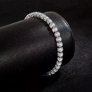 5mm high carbon diamond silver bracelet, view 2 - MRSLM