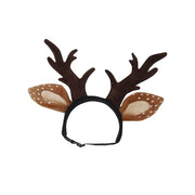 Plush Christmas reindeer antler headband for dogs and cats, view 2 - MRSLM