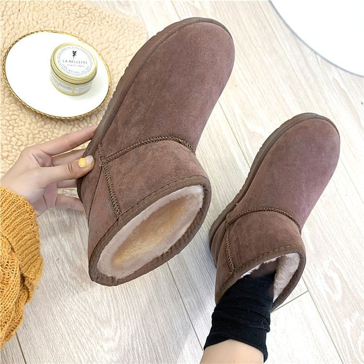 Women's faux fur lined suede snow boots, view 15 - MRSLM