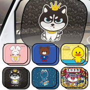 cartoon animal car window sunshades, view 7 - MRSLM