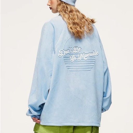 embossed faux-suede long sleeve T-shirt, view 2 - MRSLM