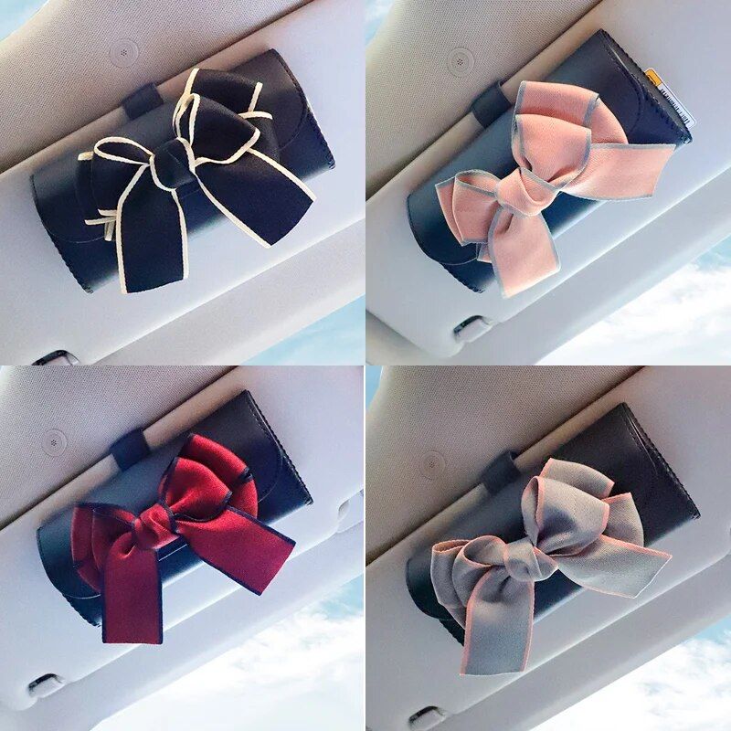 bowknot car sunglasses case, view 8 - MRSLM