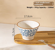 underglaze ceramic noodle bowl, view 7 - MRSLM