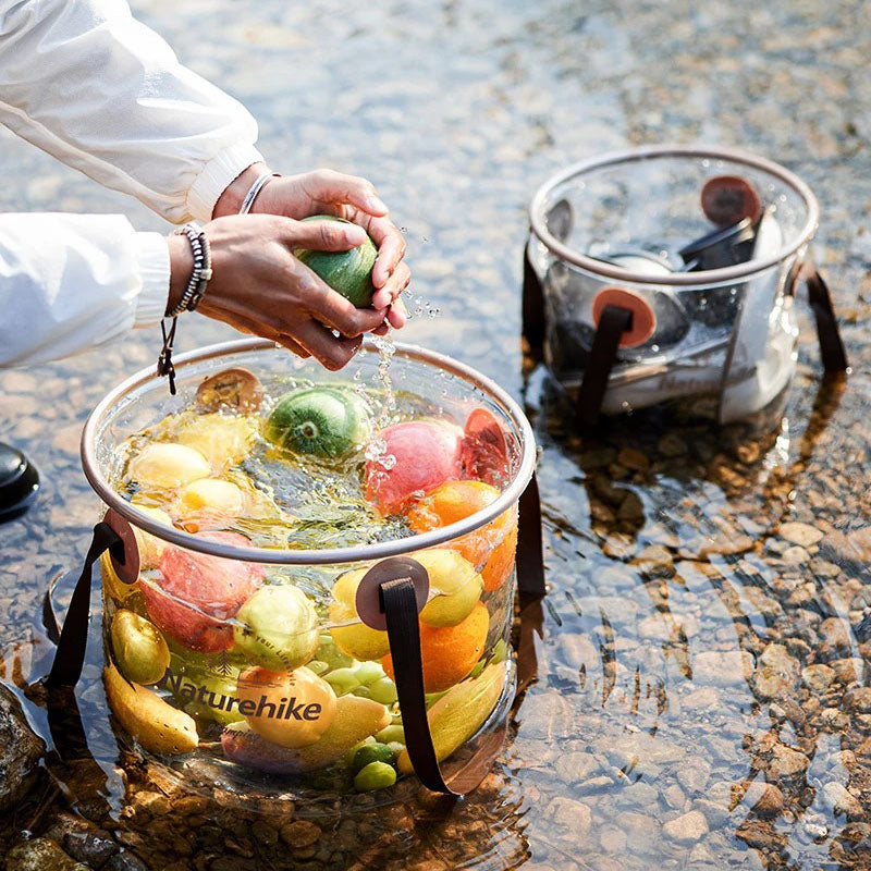 portable transparent folding bucket - MRSLM