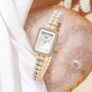 Women's shell pearl quartz watch, view 3 - MRSLM