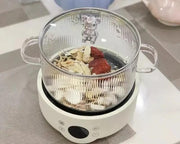 Large glass soup bowl with lid, view 4 - MRSLM
