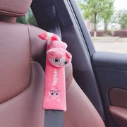 plush cartoon seat belt cover, view 9 - MRSLM