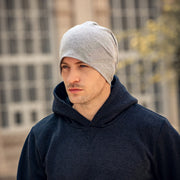 Men's solid color cotton beanie, view 4 - MRSLM