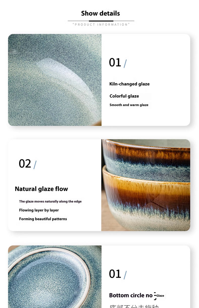 retro ceramic noodle bowl, view 9 - MRSLM