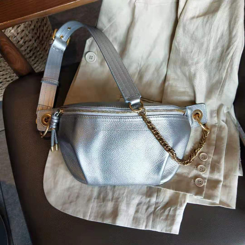 leather shoulder messenger bag, view 10 - MRSLM