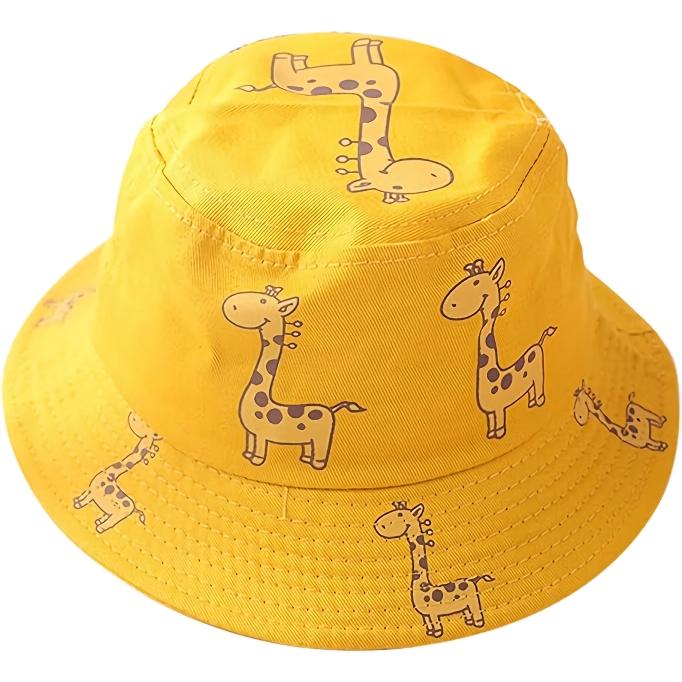 cartoon giraffe bucket hat for kids, view 3 - MRSLM