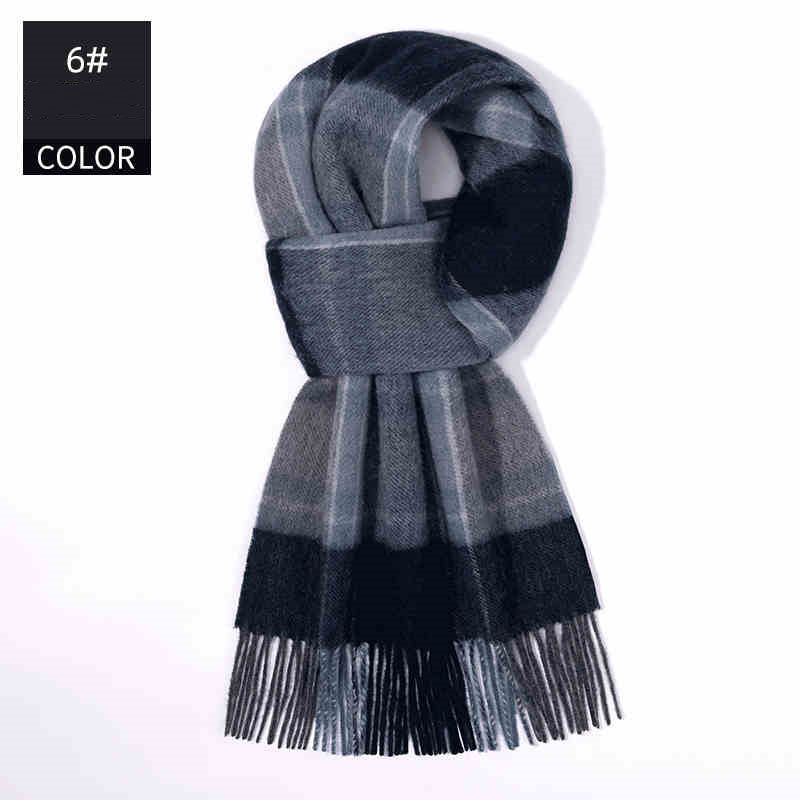 Men's plaid wool scarf, view 25 - MRSLM