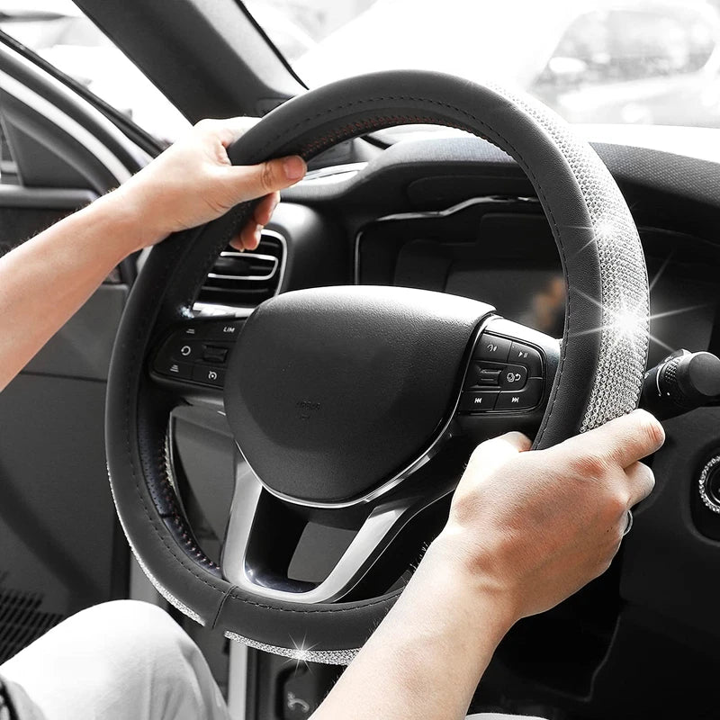 bling crystal steering wheel cover, view 6 - MRSLM