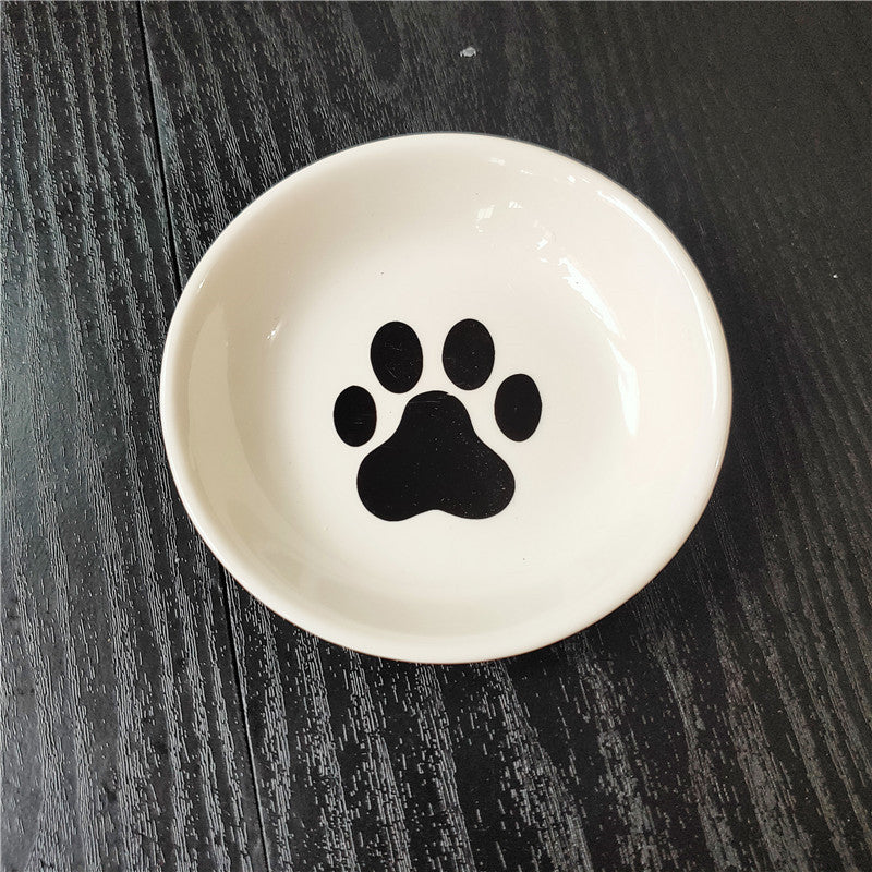 cute cat mini ceramic snack plate, view 4 - MRSLM