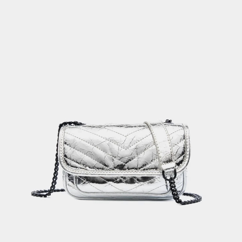 small square leather crossbody bag, view 4 - MRSLM