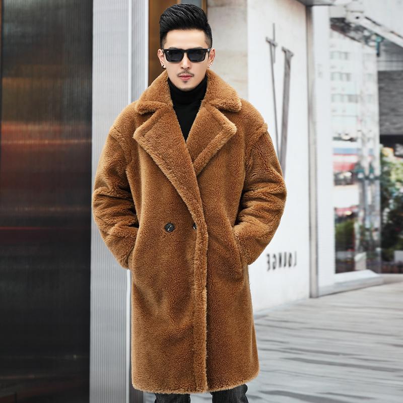 Men's long faux fur coat - MRSLM