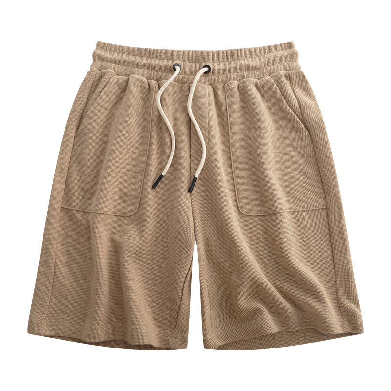 Men's drawstring cotton sports shorts, view 10 - MRSLM