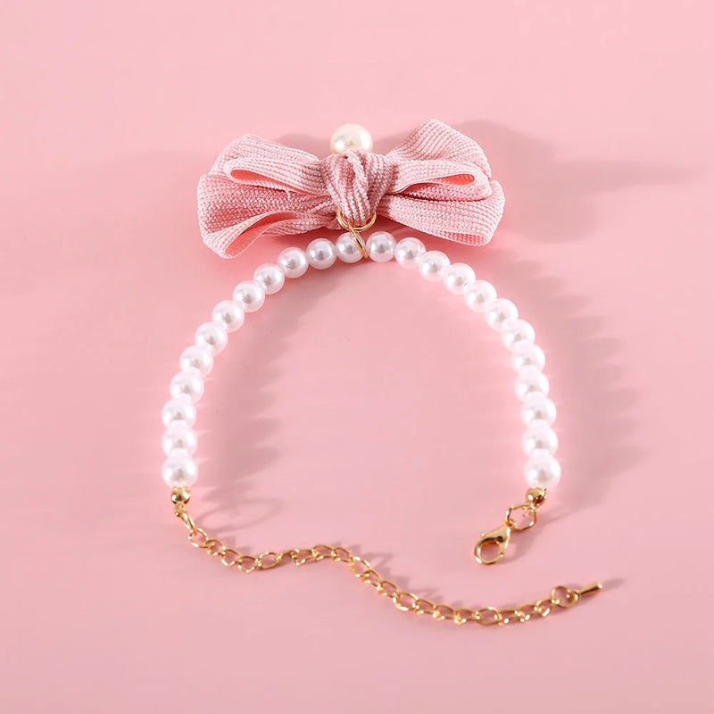 pearl cat and small dog collar, view 8 - MRSLM