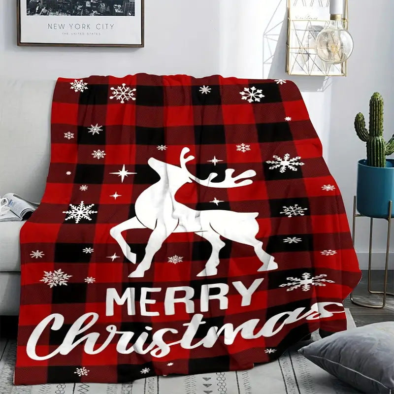 Christmas digital-print throw blanket, view 14 - MRSLM