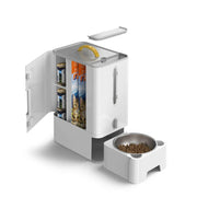 waterproof pet food storage and double bowl feeder, view 3 - MRSLM
