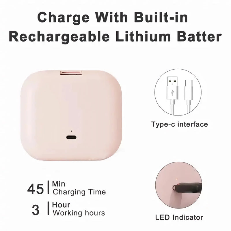 compact LED folding makeup mirror, view 4 - MRSLM