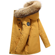 duck down fur collar jacket, view 5 - MRSLM