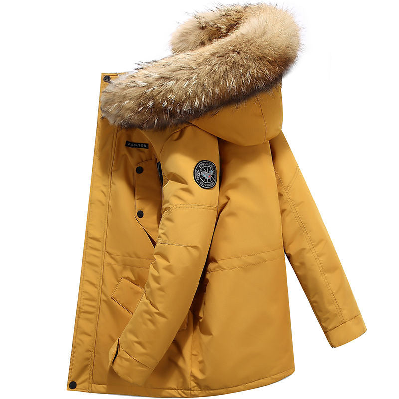 duck down fur collar jacket, view 5 - MRSLM