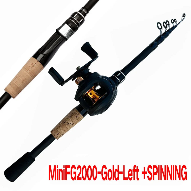 telescopic fishing rod and reel combo, view 4 - MRSLM