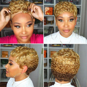 women's short hair wig, view 2 - MRSLM