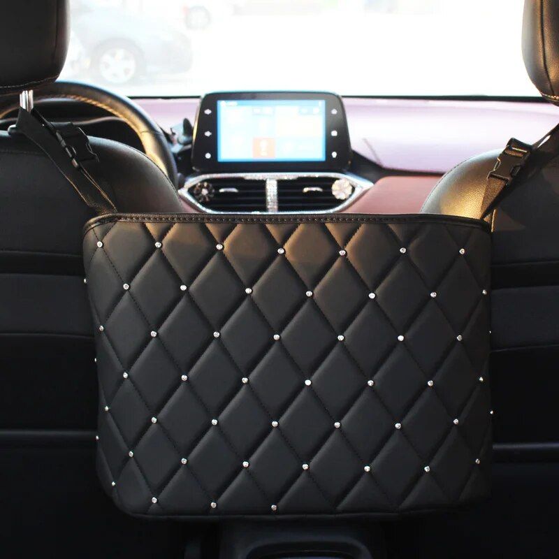 crystal rhinestone car seat organizer, view 7 - MRSLM