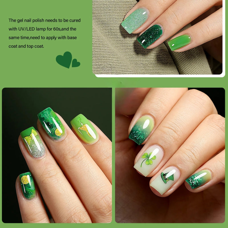 eucalyptus pastel green nail polish set, view 6 - MRSLM