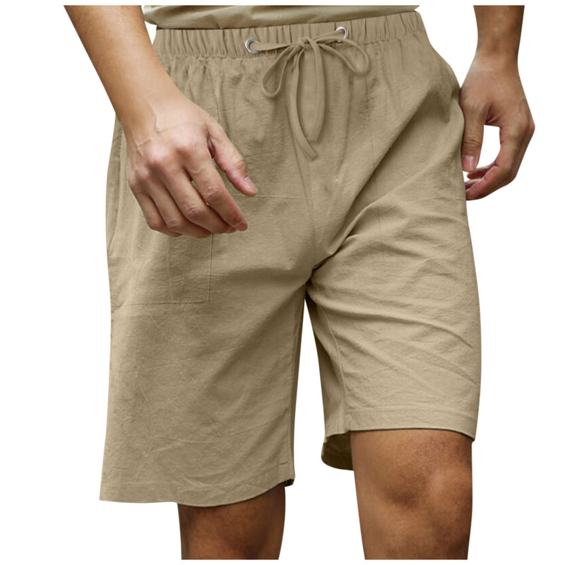 men's cotton and linen beach shorts, view 6 - MRSLM