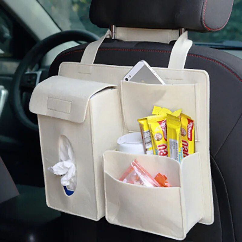 Multi-Function Felt Car Seat Back Organizer