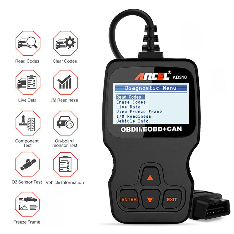 Professional OBD2 car diagnostic tool, view 3 - MRSLM