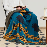 bohemian geometric cotton blanket, view 10 - MRSLM