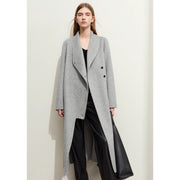 women's long wool coat, view 3 - MRSLM