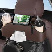 PU leather car seat back organizer, view 7 - MRSLM