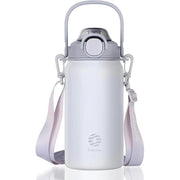 large capacity stainless steel thermos bottle with straw, view 3 - MRSLM